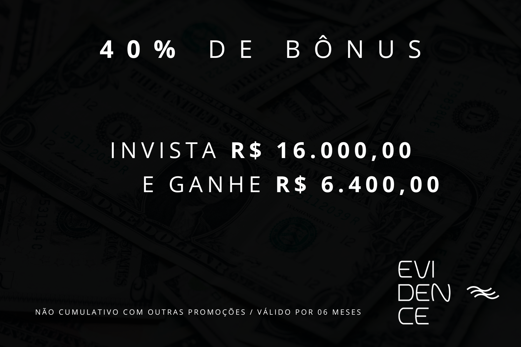 Compre R$ 16.000,00 e ganhe R$ 6.400,00
